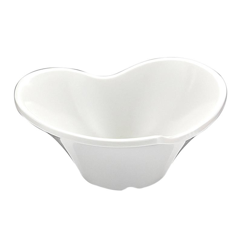 Biradlı BRD-517803 Çiçek Melamin Sunum Tabağı, 8x7x3 cm, Beyaz — Biradlı
