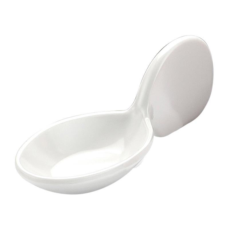 Biradlı BRD-518004 Tutmalı Melamin Sunum Tabağı, 10x4x1.5 cm, Beyaz — Biradlı