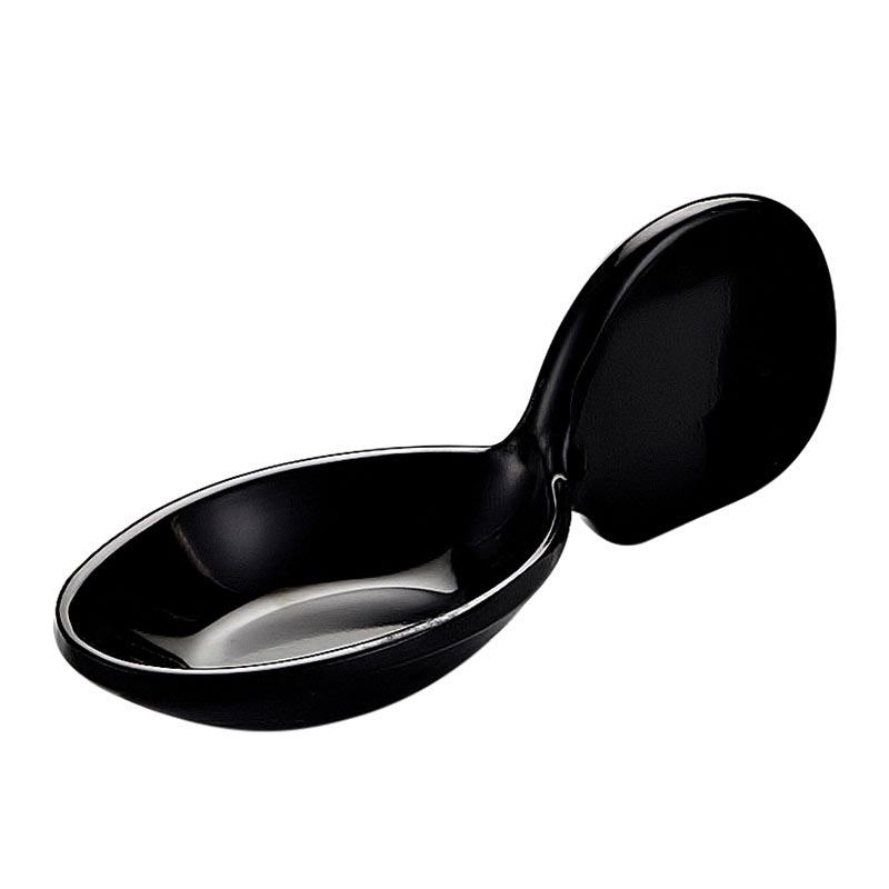 Biradlı BRD-518004 Tutmalı Melamin Sunum Tabağı, 10x4x1.5 cm, Siyah — Biradlı