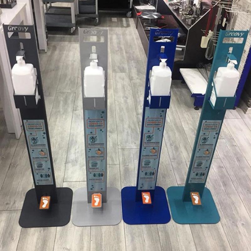 Biradlı Dezenfektan Standı, Pedallı, Mavi — Biradlı — Görsel 2