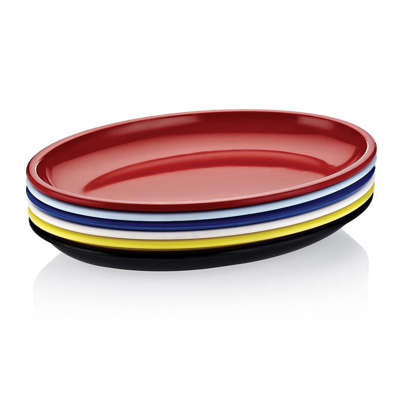 Biradlı FTS-1957 Oval Melamin Sunum Tabağı, 48x35 cm, Kırmızı — Biradlı