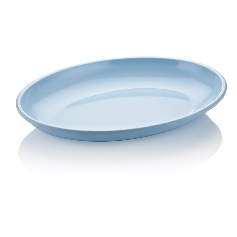Biradlı FTS-1957 Oval Melamin Sunum Tabağı, 48x35 cm, Mavi — Biradlı