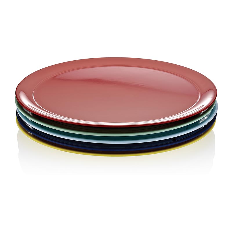 Biradlı FTS-1984 Oval Melamin Teşhir Tepsisi, 55x42 cm, Siyah — Biradlı
