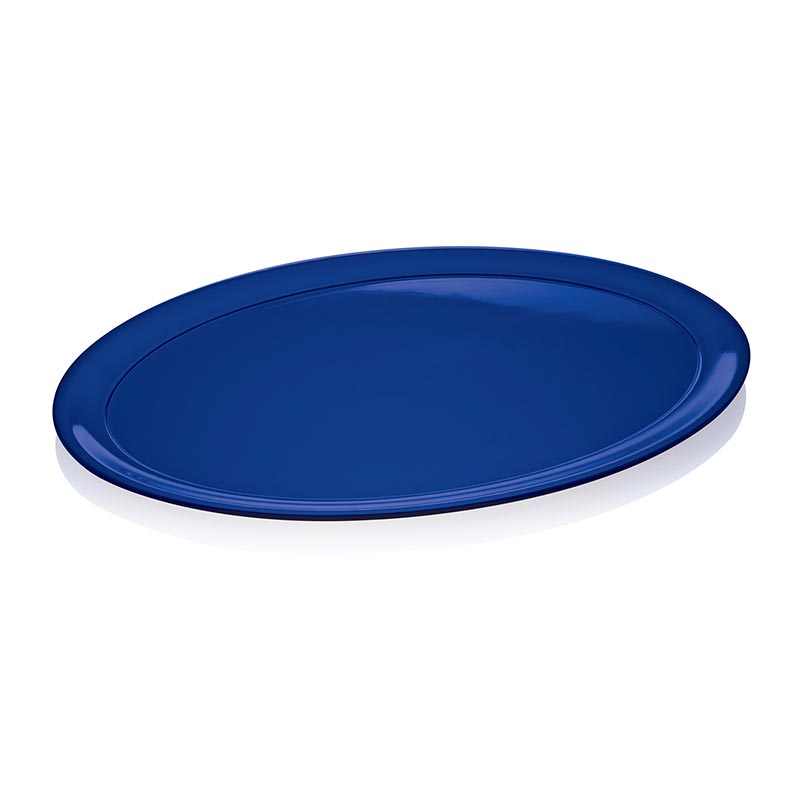 Biradlı FTS-1984 Oval Melamin Teşhir Tepsisi, 55x42 cm, Mavi — Biradlı