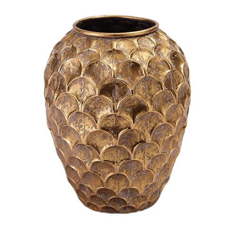 Biradlı Groovy GRV-81006 Dekoratif Metal Vazo, 33x33x42.5 cm — Biradlı