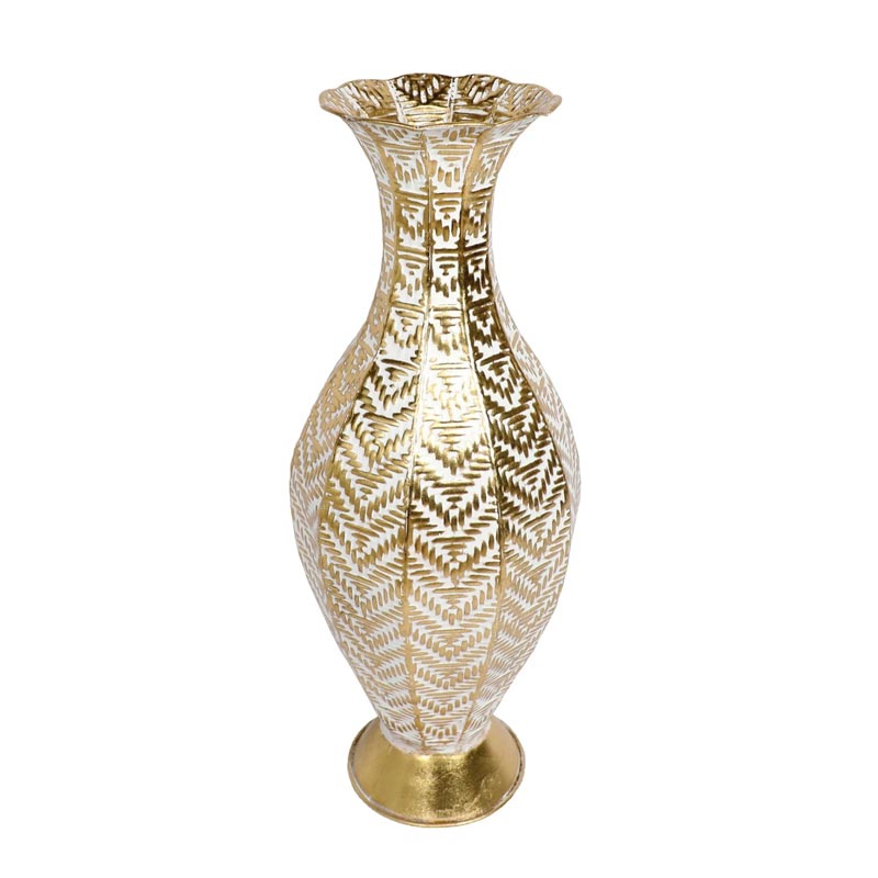 Biradlı Groovy GRV-95225 Dekoratif Metal Vazo, 26x26x68.6 cm — Biradlı