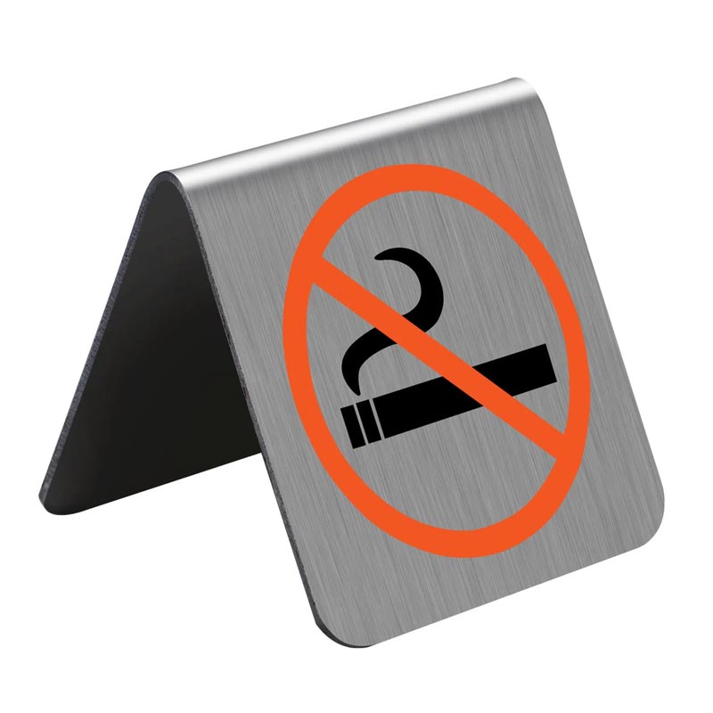 Biradlı Groovy GRV-NS Metal Sigara İçilmez, 5x5 cm