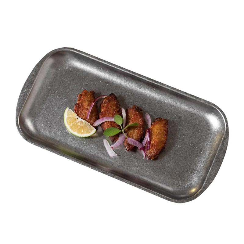 Biradlı Groovy GRV-R241005 Açık Büfe Retro Sunum Tabağı, 37x20x1.5 cm — Biradlı