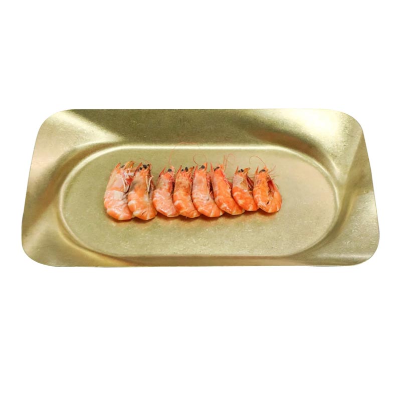Biradlı Groovy GRV-R241020 Açık Büfe Retro Sunum Tabağı, 34.5x20x3.5 cm, Altın — Biradlı