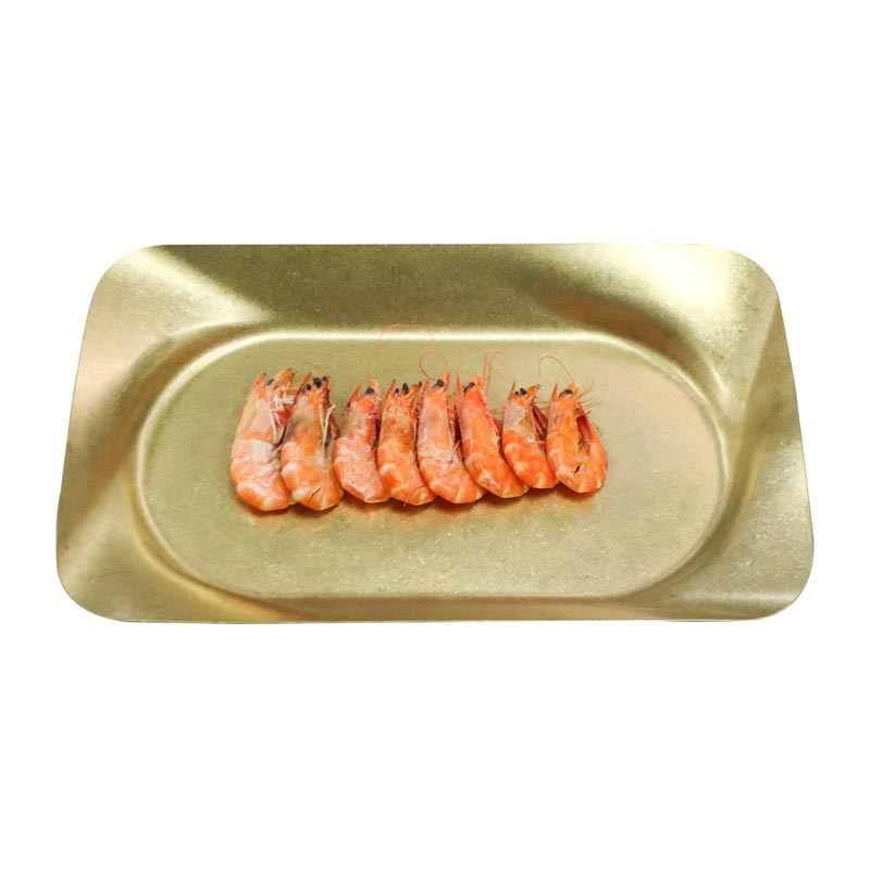 Biradlı Groovy GRV-R241021 Açık Büfe Retro Sunum Tabağı, 40x24x4 cm, Altın — Biradlı