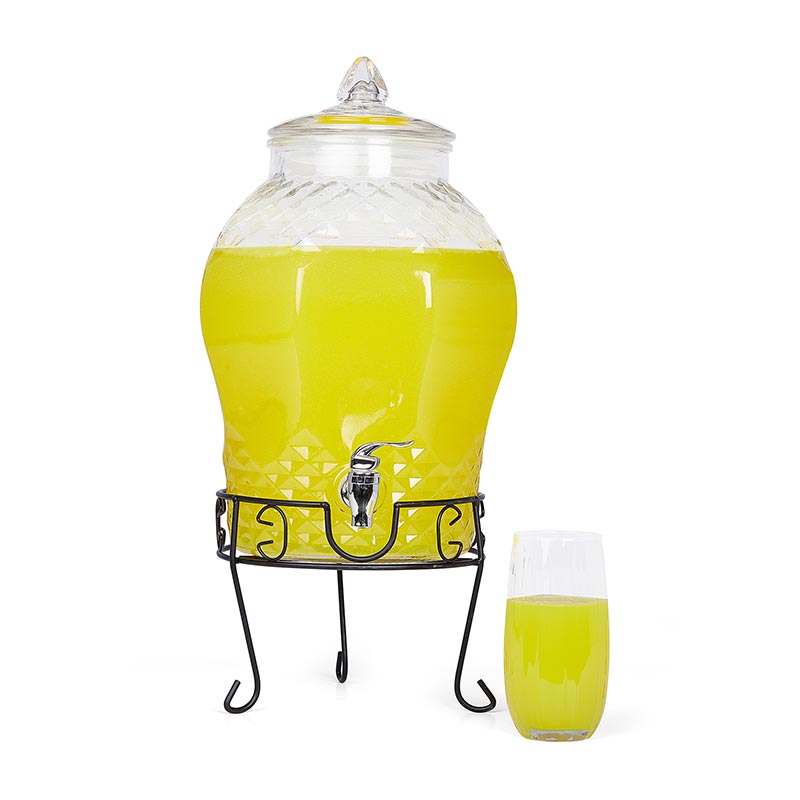 Biradlı GRV-0011 Musluklu Cam Şerbetlik, 10 L — Biradlı