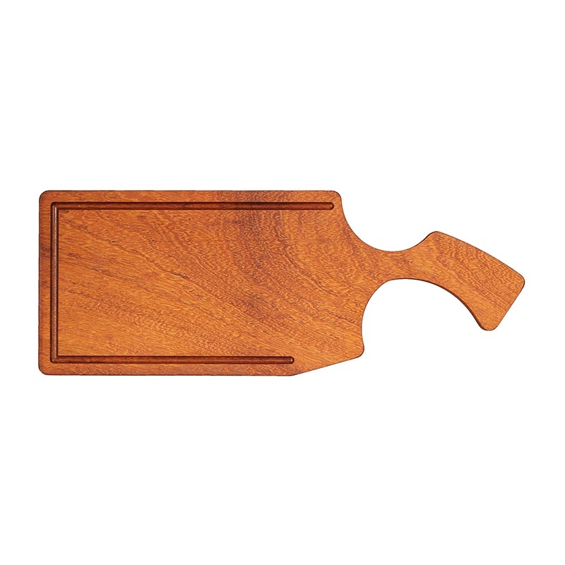 Biradlı GRV-1835 Asimetrik Iroko Peynir Sunum Tahtası, 50x19 cm — Biradlı