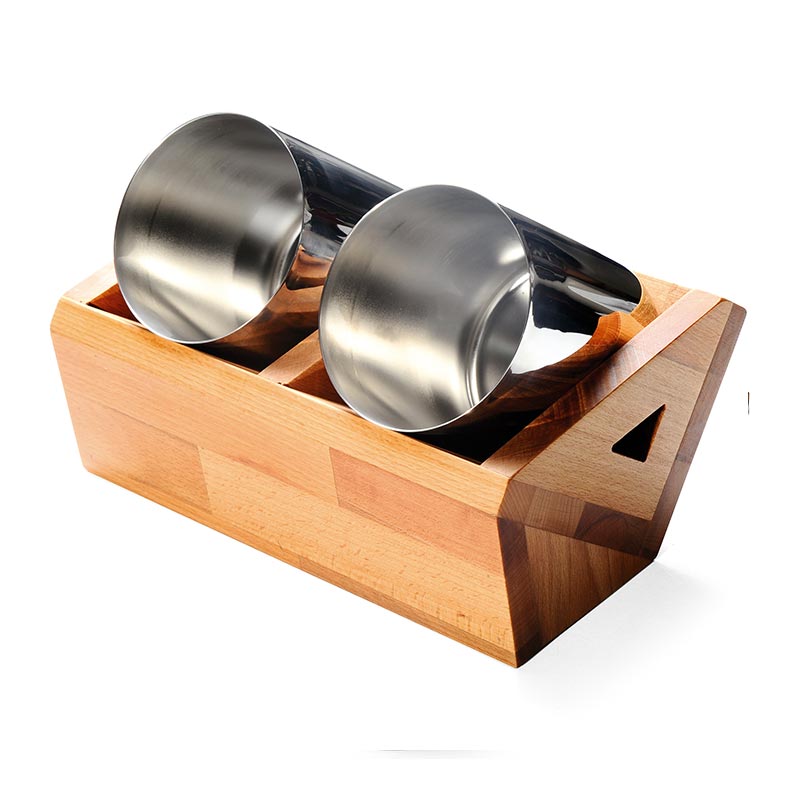 Biradlı GRV-186 Ahşap Standlı İkili Kaşık Standı