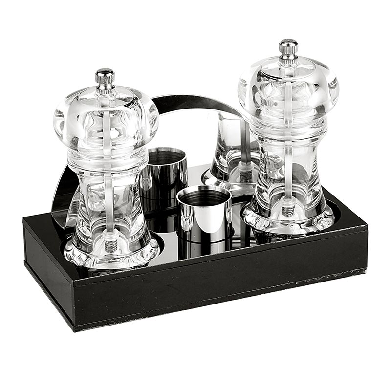 Biradlı GRV-197 Akrilik Menaj Seti, 4'lü, 18.5x9.5x3 cm, Şeffaf — Biradlı