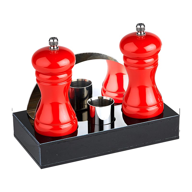 Biradlı GRV-199 Akrilik Menaj Seti, 4'lü, 18.5x9.5x3 cm, Kırmızı — Biradlı