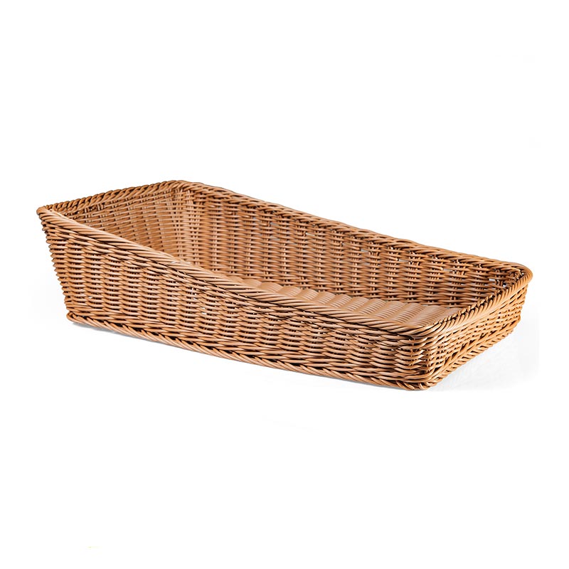 Biradlı GRV-2419 Dikdörtgen Plastik Sunum Sepeti, 30x50x7/16 cm — Biradlı