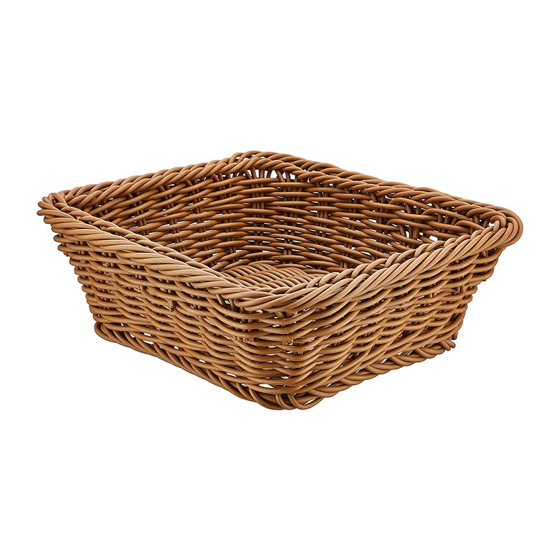 Biradlı GRV-2457 Kare Plastik Ekmek Sepeti, 19x19x7 cm — Biradlı