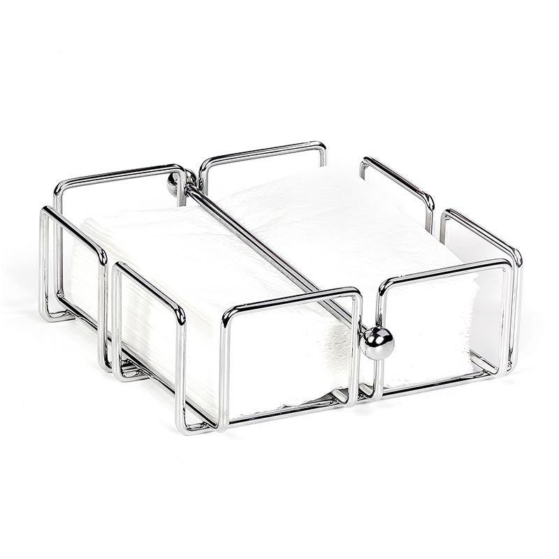 Biradlı GRV-252 Metal Kare Peçetelik, 19x19x6.5 cm — Biradlı