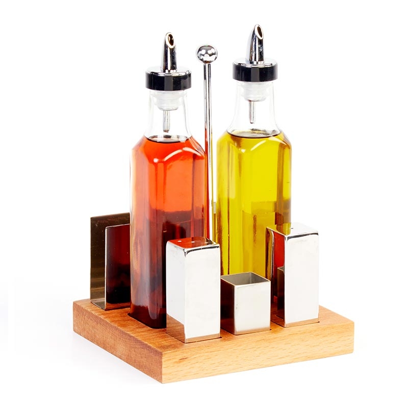 Biradlı GRV-279 Kare Yağlık ve Tuzluk Takımı, 6'lı, 250 cc — Biradlı