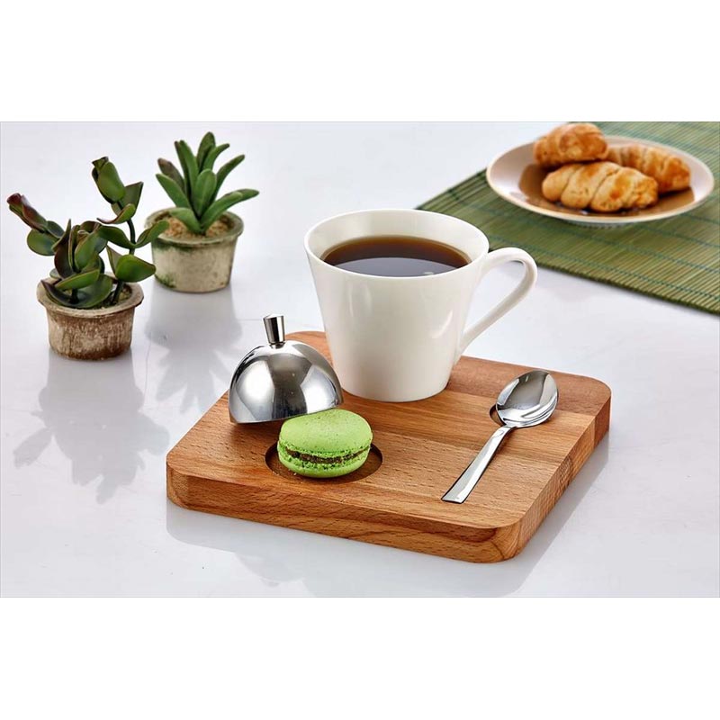 Biradlı GRV-303 Ahşap Kare Nescafe Seti, 17.5x17.5x2 cm — Biradlı — Görsel 1