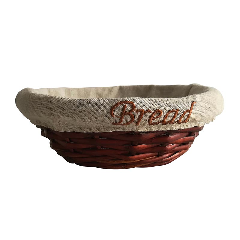 Biradlı GRV-902 Bezli Yuvarlak Ekmek Sepeti, 22x7 cm — Biradlı