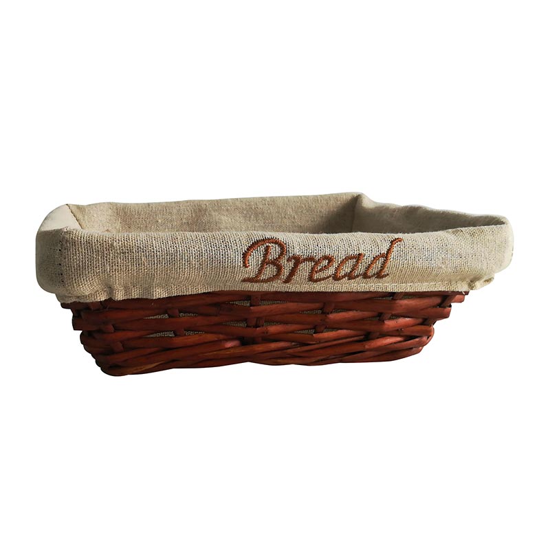 Biradlı GRV-904 Bezli Dikdörtgen Ekmek Sepeti, 22x16x7 cm — Biradlı