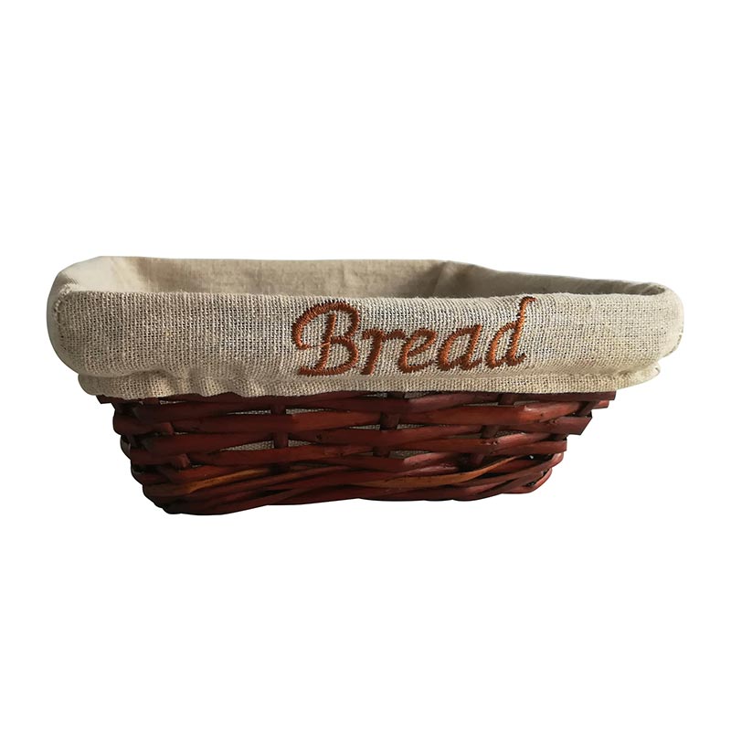 Biradlı GRV-906 Bezli Kare Ekmek Sepeti, 19x19x7 cm — Biradlı
