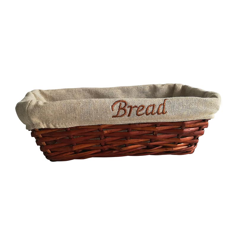 Biradlı GRV-907 Bezli Dikdörtgen Ekmek Sepeti, 25x12x8 cm — Biradlı