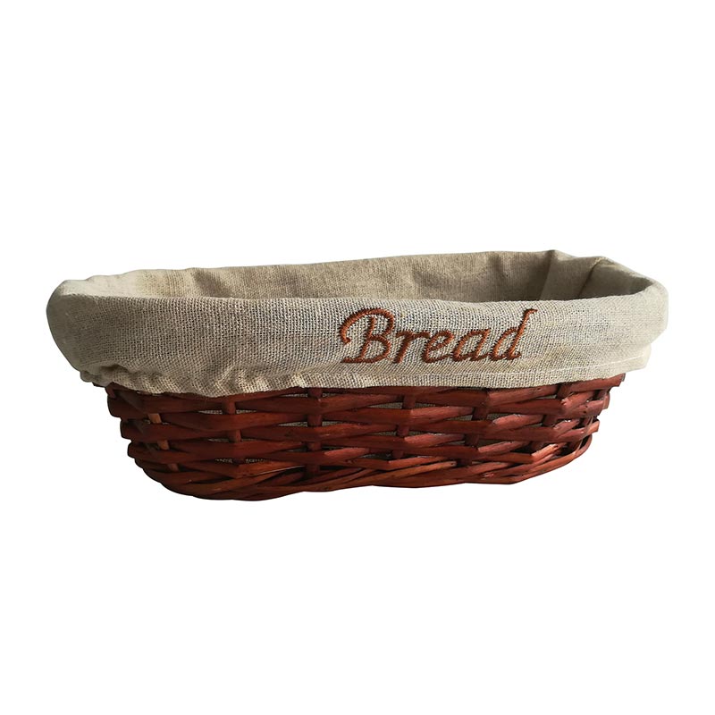 Biradlı GRV-908 Bezli Oval Ekmek Sepeti, 25x12x8 cm — Biradlı