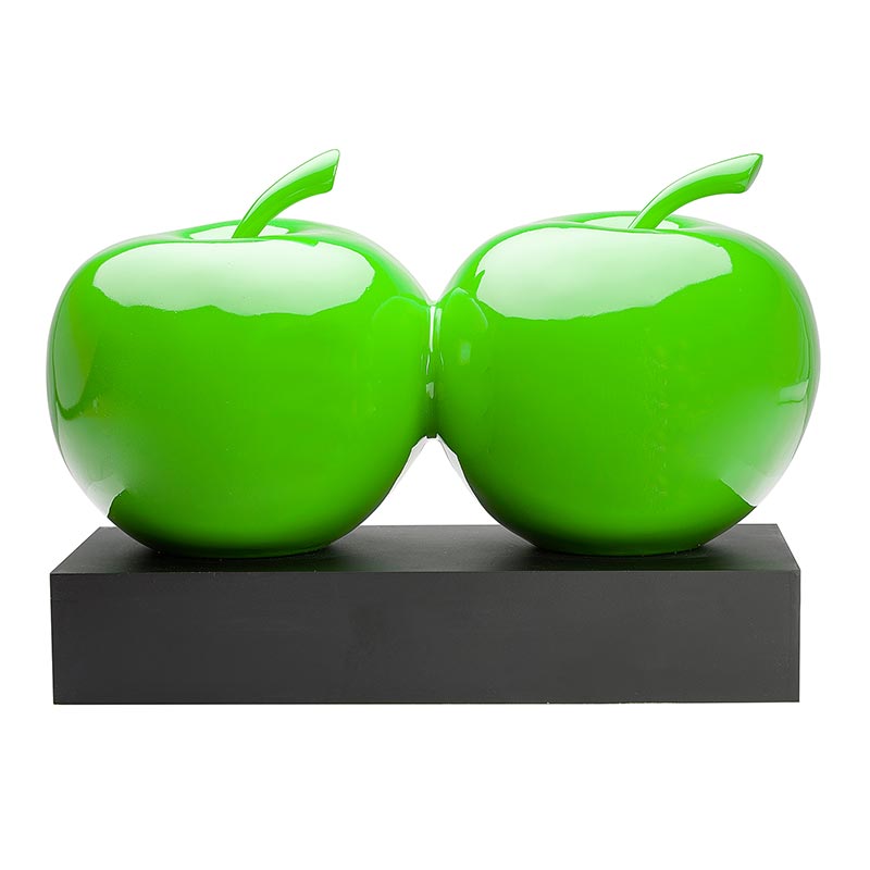 Biradlı GRV-G114 İkili Dekoratif Elma , 45x22x31 cm, Yeşil — Biradlı