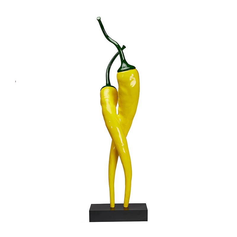 Biradlı GRV-G395 Dekoratif Biber Figürü, 26.5x20x90 cm, Yeşil — Biradlı