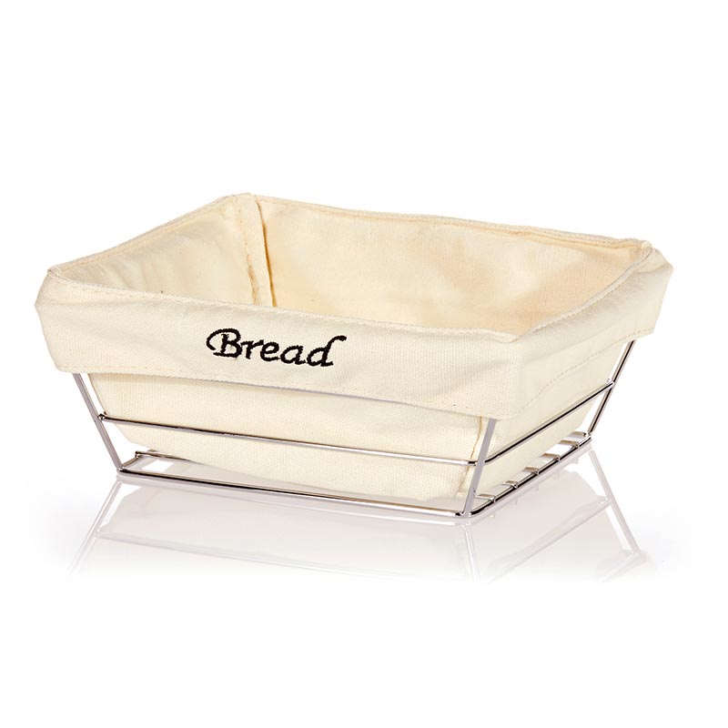 Biradlı HW-180B Kare Bezli Ekmek Sepeti, 22x22 cm — Biradlı — Görsel 2