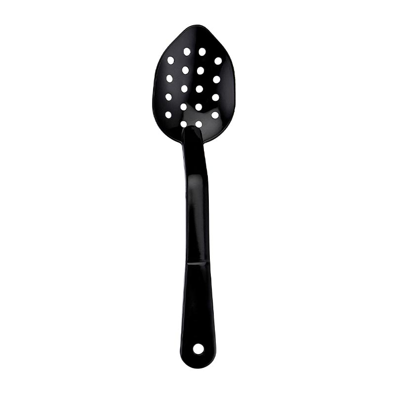 Biradlı PSS-13D Delikli Polikarbon Servis Kaşığı, 34 cm, Siyah — Biradlı