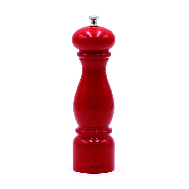 Bisetti Firenze Tuz Değirmeni, 22 cm, Doğal Ahşap, Kırmızı — Bisetti