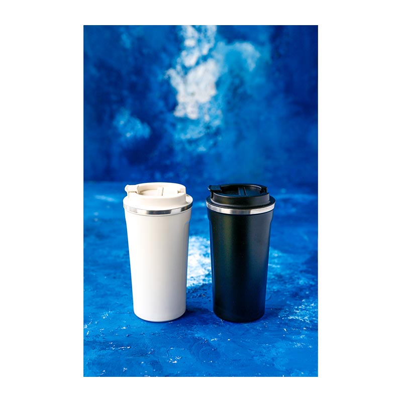 Black Goat M3 Çift Cidarlı Termos Mug, 500 ml, Beyaz — Black Goat — Görsel 3