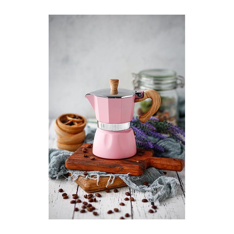 Black Goat Moka Pot, 3 Cup, Pembe — Black Goat — Görsel 2