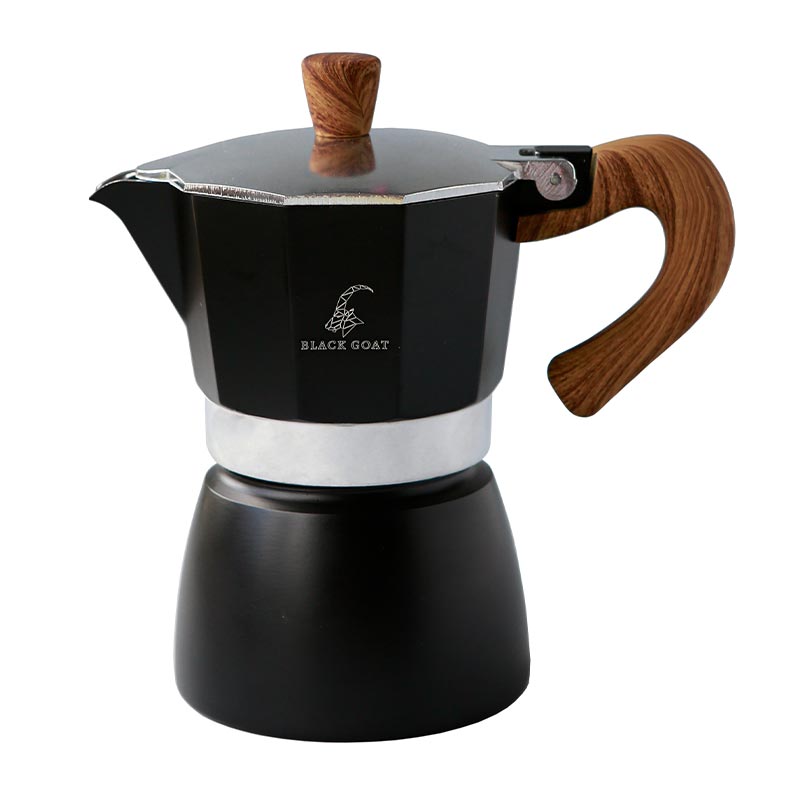 Black Goat Moka Pot, 3 Cup, Siyah — Black Goat