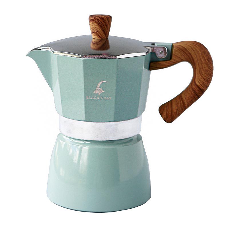 Black Goat Moka Pot, 3 Cup, Turkuaz — Black Goat