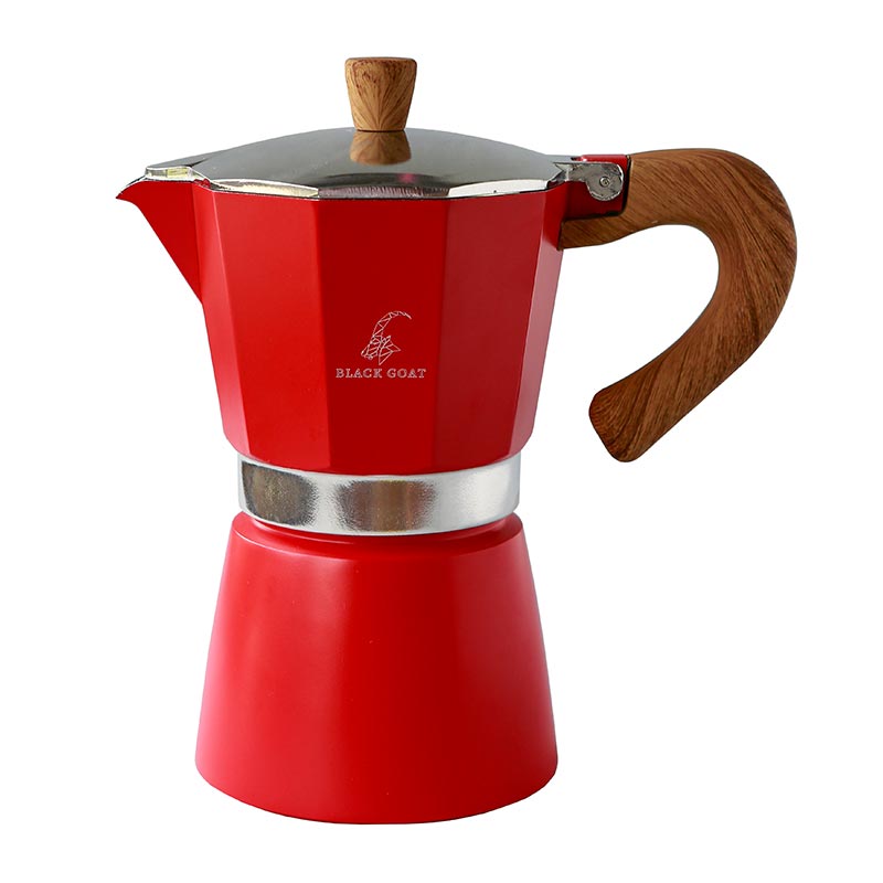 Black Goat Moka Pot, 6 Cup, Kırmızı — Black Goat