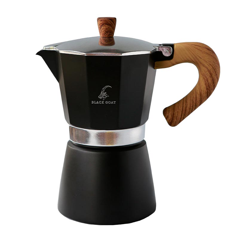 Black Goat Moka Pot, 6 Cup, Siyah — Black Goat