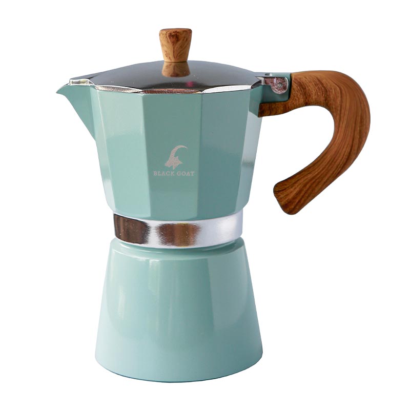 Black Goat Moka Pot, 6 Cup, Turkuaz — Black Goat