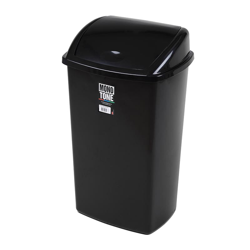 Bora Plastik Click Çöp Kovası, No: 6, 50 L, Siyah — Bora Plastik