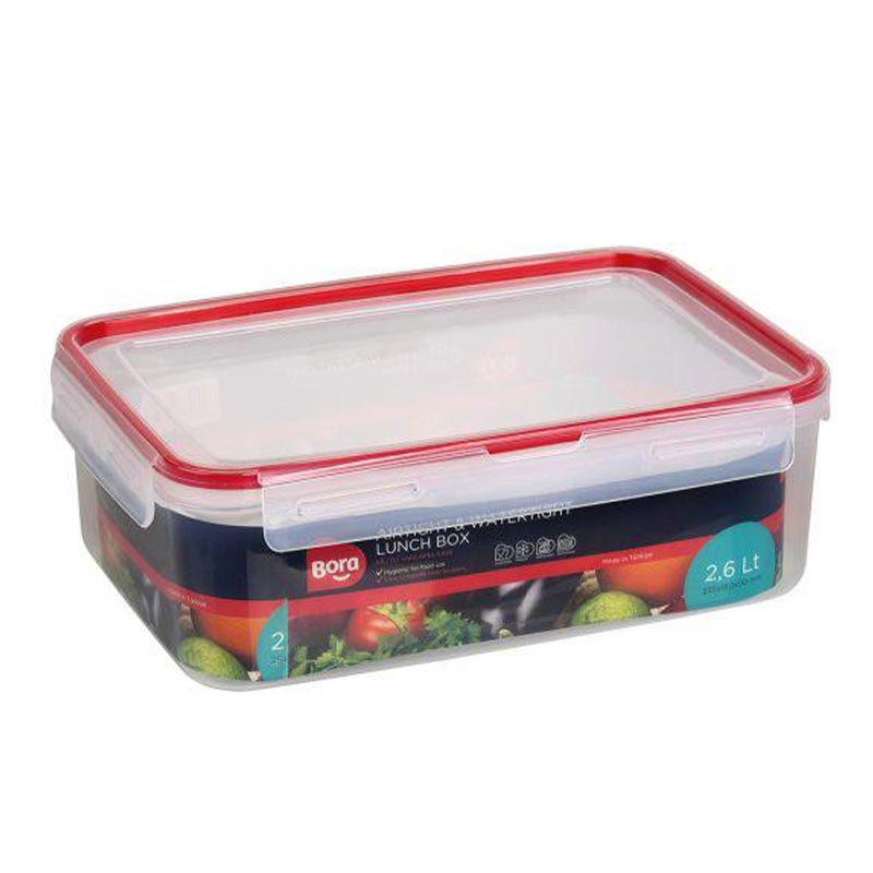 Bora Plastik Click Dikdörtgen Saklama Kabı, 2.6 L — Bora Plastik