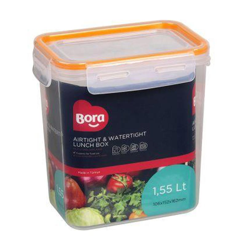 Bora Plastik Click Dikdörtgen Saklama Kabı, 1.55 L — Bora Plastik