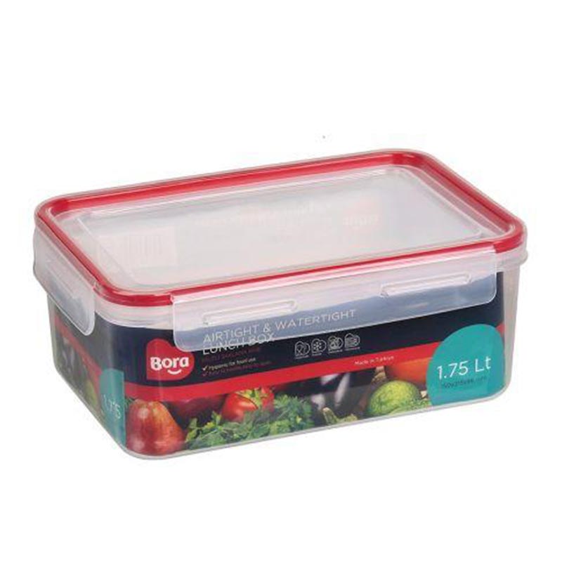 Bora Plastik Click Dikdörtgen Saklama Kabı, 1.75 L — Bora Plastik