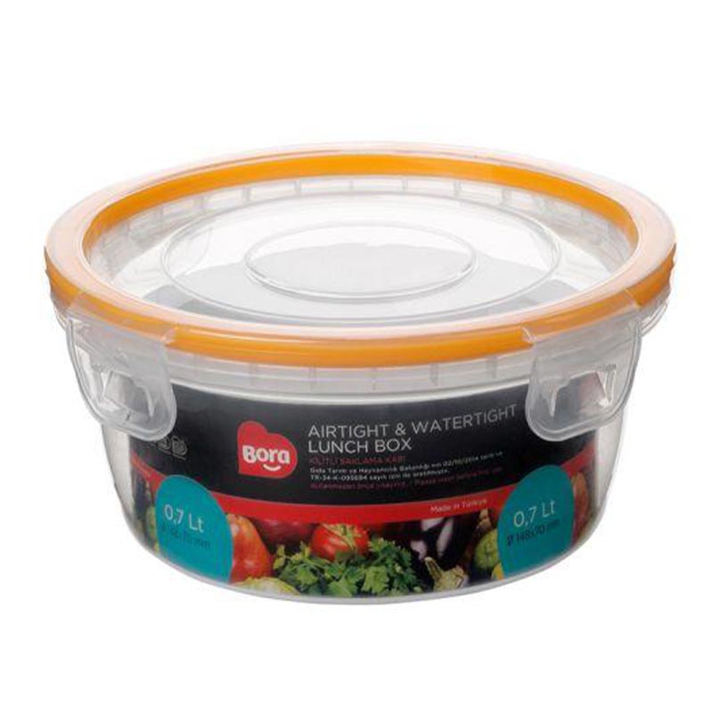 Bora Plastik Click Yuvarlak Saklama Kabı, 500 ml — Bora Plastik