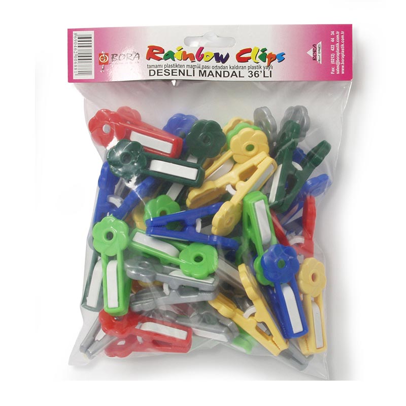 Bora Plastik Desenli Masa Mandalı, 36 Adet — Bora Plastik