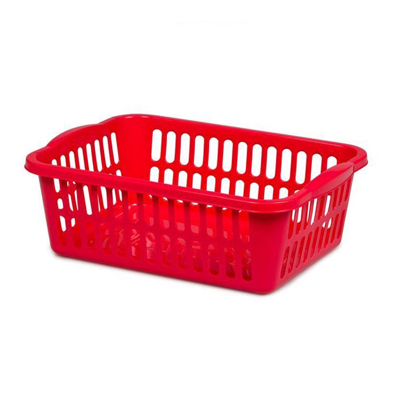Bora Plastik Desenli Meyve Sepeti No:0, 26.5x8.5 cm, Kırmızı