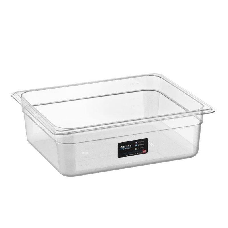 Bora Plastik GN 1/2-100 mm Polikarbon Gastronorm Küvet, 5 L — Bora Plastik