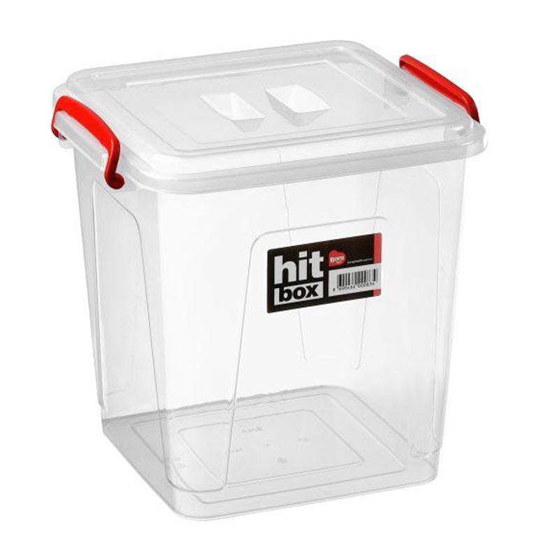 Bora Plastik Kapaklı Kare Kasa, No: 16, 19.5 L — Bora Plastik